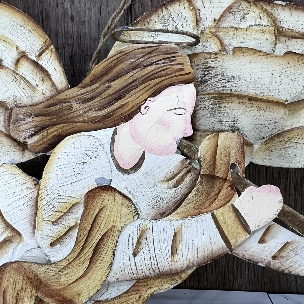 Hammered Metal Work Angel Wall Art 22